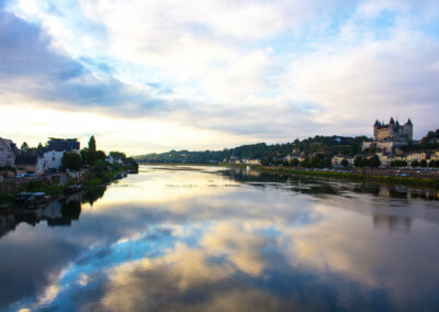 Bezaubernder Blick auf die Loire in Saumur